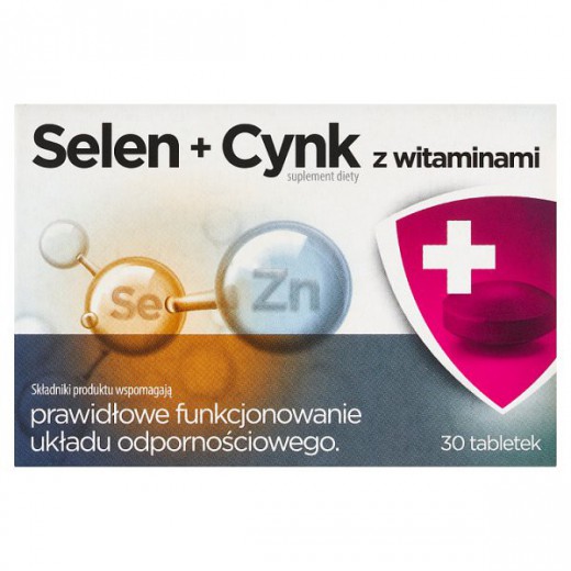 Selen+Cynk z witaminami, 30 tabletek