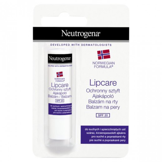 Neutrogena Formuła Norweska, ochronny sztyft do ust SPF 20, 4,8 g