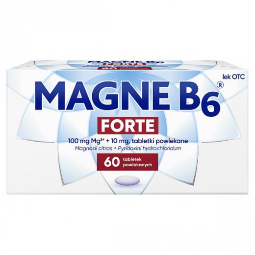 Magne B6 Forte 100 mg + 10 mg, 60 tabletek powlekanych