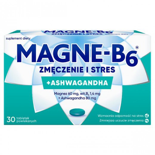 Magne-B6 Zmęczenie i Stres, 30 tabletek powlekanych