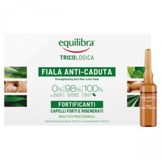 Equilibra Tricologica, wzmacniające ampułki przeciw wypadaniu włosów, 10 ampułek x 8 ml