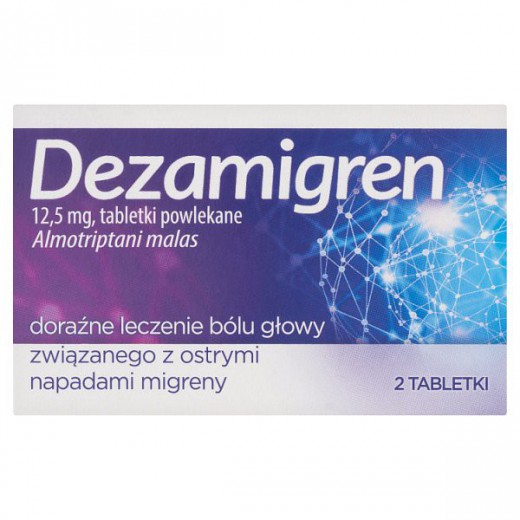 Dezamigren 12,5 mg, 2 tabletki powlekane