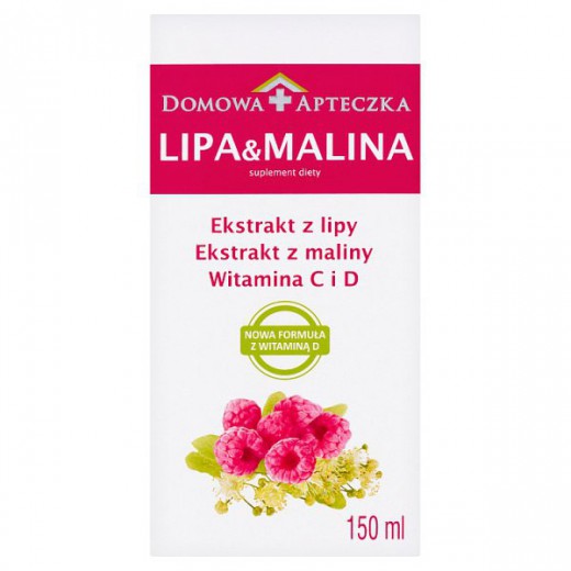 Lipa & Malina, dla dzieci powyżej 3 lat i dorosłych, smak malinowy, 150 ml