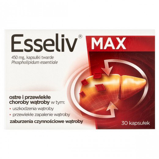 Esseliv max 450 mg, kapsułki twarde, 30 szt.