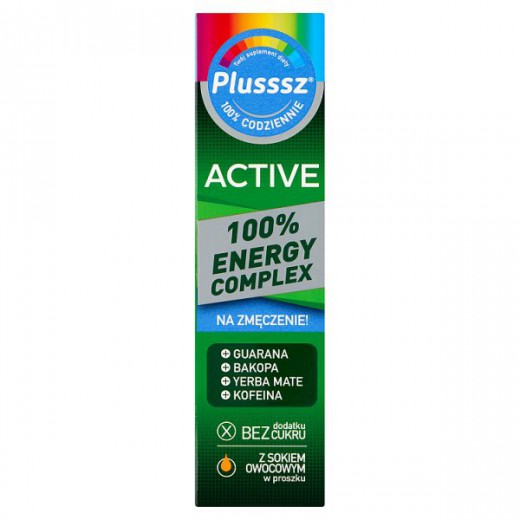 Plusssz Active 100% Energy Complex, 20 tabletek musujących