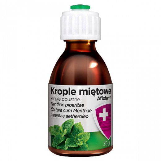 Krople miętowe , na dolegliwości żołądkowe i trawienne, 35 g