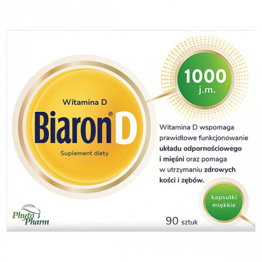 Biaron D, witamina D 1000 j.m., 90 kapsułek