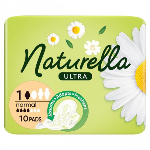 Naturella Ultra, podpaski ze skrzydełkami, rumianek, Normal, 10 sztuk