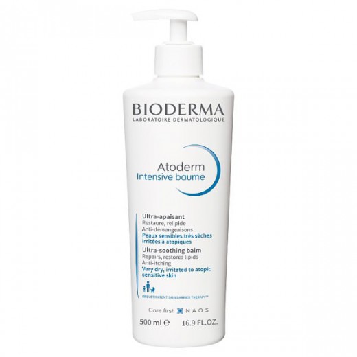 Bioderma Atoderm Intensive Baume, kojący balsam emolientowy, skóra sucha i atopowa, od urodzenia, 500 ml