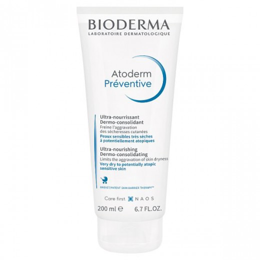 Bioderma Atoderm Preventive, krem odżywczy wzmacniający skórę dla dzieci i niemowląt, skóra atopowa, 200 ml