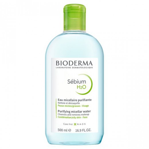 Bioderma Sebium H2O, płyn micelarny do skóry tłustej, mieszanej, trądzikowej, 500 ml