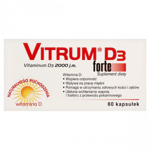 Vitrum D3 Forte, 60 kapsułek