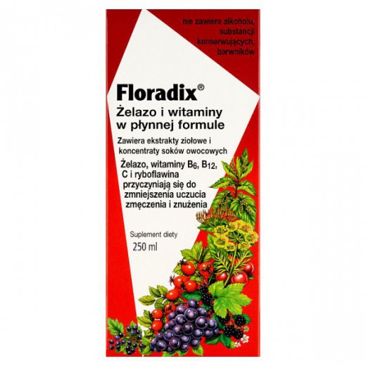 Floradix Żelazo i witaminy, 250 ml