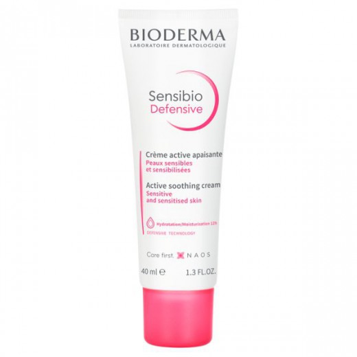 Bioderma Sensibio Defensive, kojący krem do twarzy, skóra wrażliwa, 40 ml