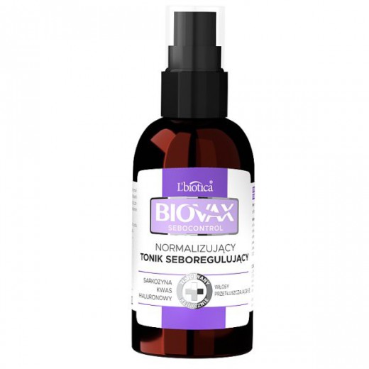 Biovax Sebocontrol, normalizujący tonik seboregulujący do włosów przetłuszczających się, 100 ml