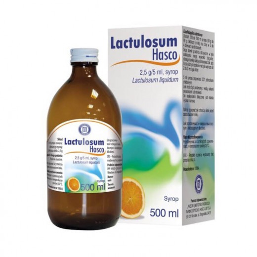 Lactulosum Hasco 2,5g/5ml, syrop, 500ml