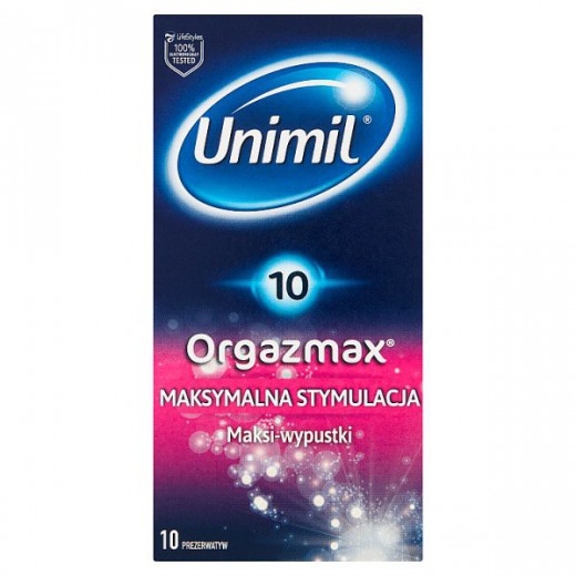 Unimil OrgazMax, prezerwatywy z maksi-wypustkami, 10 sztuk