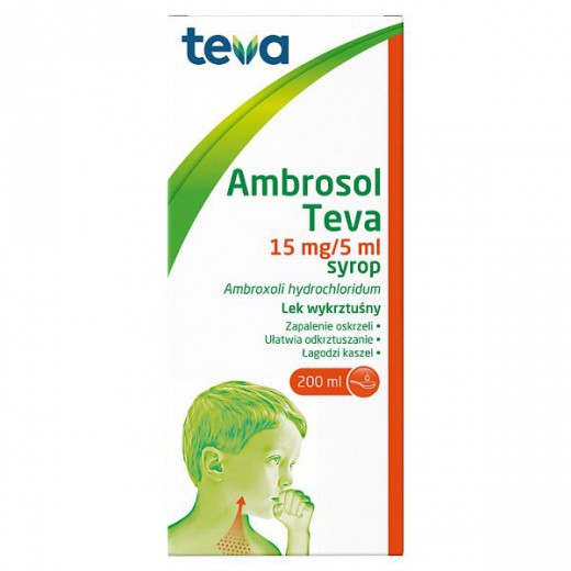 Ambrosol Teva 15 mg/ 5 ml, syrop, 200 ml