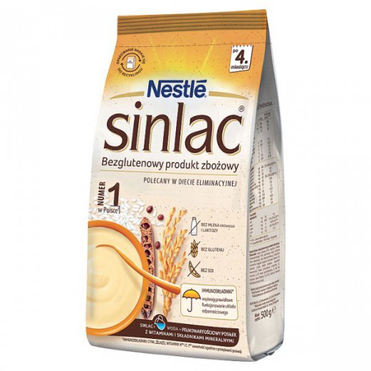 Nestle Sinlac Bezglutenowy produkt zbożowy, 500g