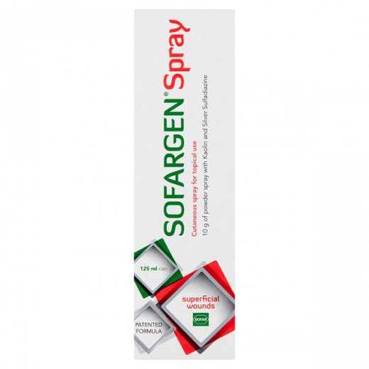 Sofargen Spray, proszek w sprayu na rany powierzchniowe, 125 ml