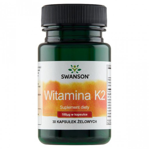 Swanson, Witamina K2 MK-7 Naturalna,100MCG, 30 kaps.