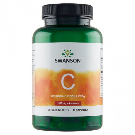 Swanson C, witamina C 1000 mg z dziką różą, 90 kapsułek