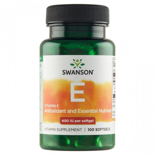Swanson E, naturalna witamina E 400 IU, 100 kapsułek żelowych