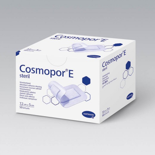 Opatrunek COSMOPOR E Steril, jałowy, 35cmx10cm, 25 sztuk