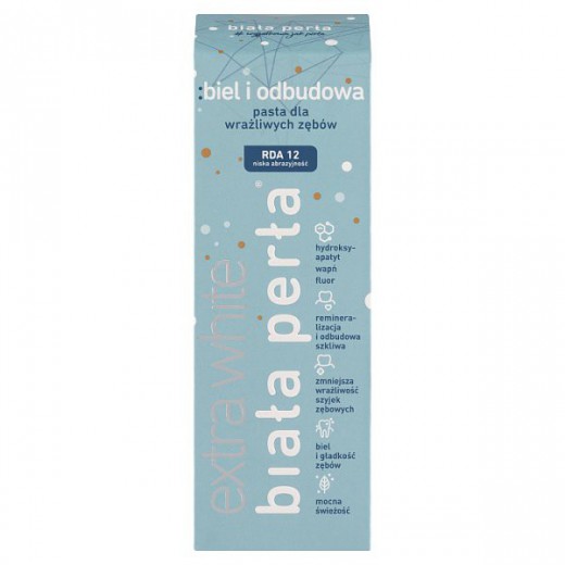 Biała Perła Extra White, wybielająca pasta do zębów, Biel i Odbudowa, 75 ml
