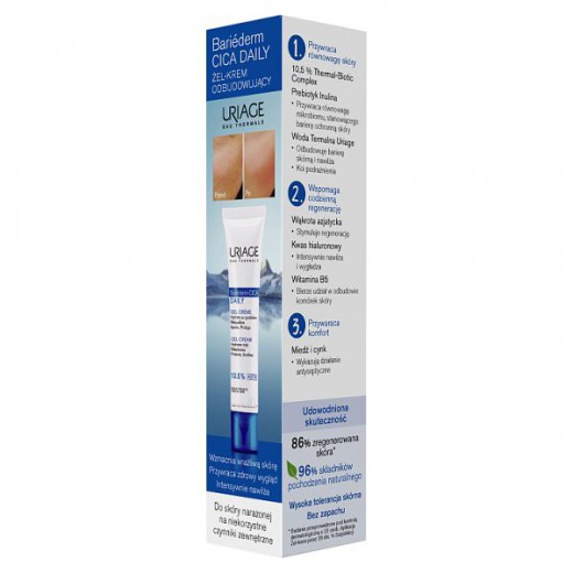 Uriage Bariederm CICA Daily, żel-krem odbudowujący do skóry wrażliwej, 40 ml