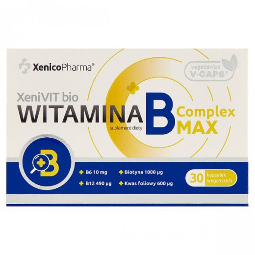 Xenico Pharma, XeniVit Bio Witamina B Complex Max, 30 kaps.