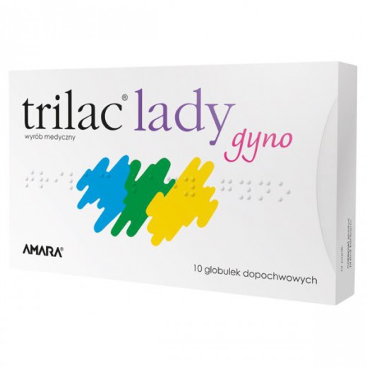 Trilac Lady Gyno, globulki dopochwowe, 10 sztuk