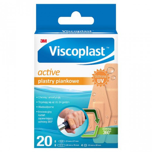 Viscoplast Active, plastry piankowe, 20 sztuk