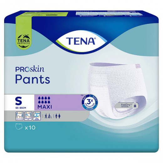 Tena Pants ProSkin, majtki chłonne, rozmiar S, 65-85 cm, Maxi, 10 sztuk