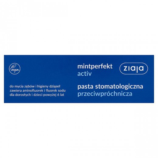 Ziaja Mintperfekt Activ, pasta stomatologiczna do zębów, przeciwpróchnicza, 75 ml