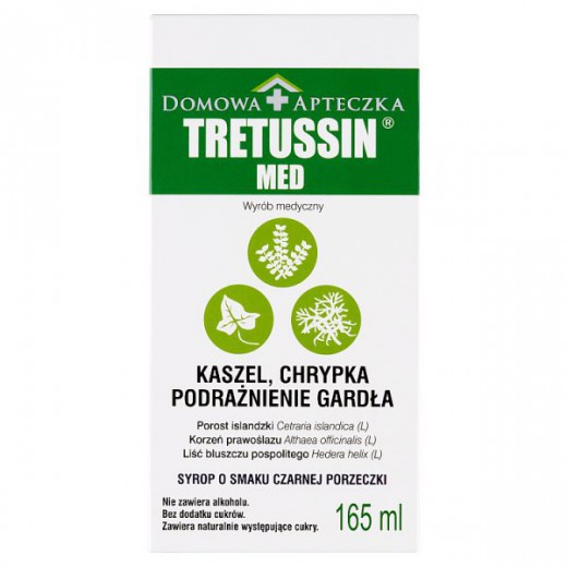 Tretussin Med, syrop, smak czarnej porzeczki, 165 ml