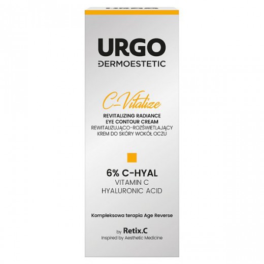 Urgo Dermoestetic C-Vitalize, rewitalizująco-rozświetlający krem pod oczy, 15 ml