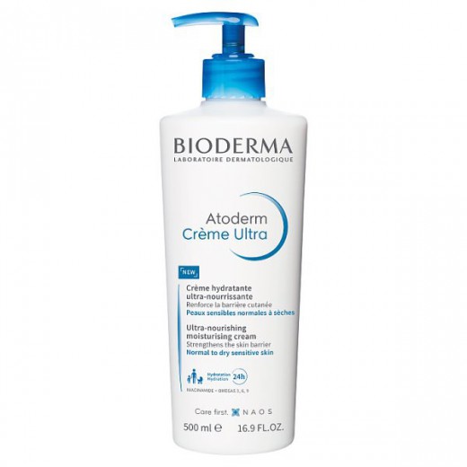 Bioderma Atoderm Creme Ultra, ultra-odżywczy krem nawilżający do ciała, skóra normalna, sucha i wrażliwa, 500 ml