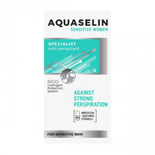 Aquaselin Sensitive Women, antyperpirant, roll-on, 50 ml