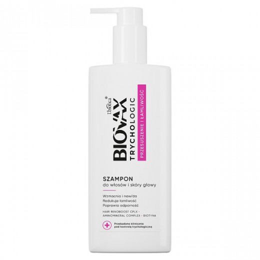 Biovax Trychologic Przesuszenie i Łamliwość, szampon do włosów i skóry głowy, 200 ml