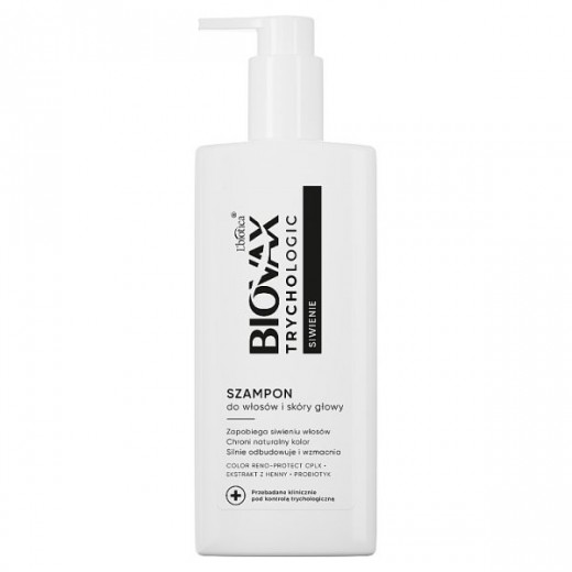 Biovax Trychologic Siwienie, szampon do włosów i skóry głowy, 200 ml