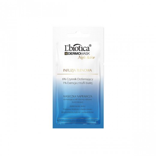 L'Biotica Dermomask, maseczka naprawcza Infuzja Tlenowa, 12 ml