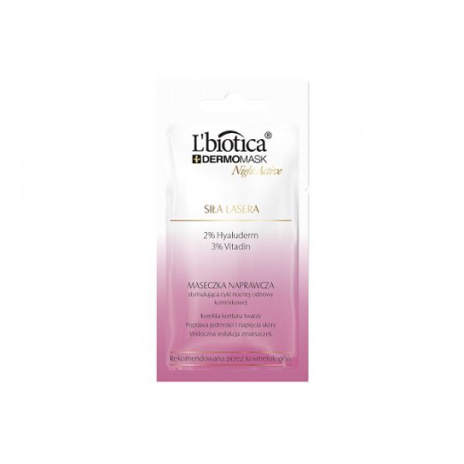L'Biotica Dermomask, maseczka naprawcza Siła Lasera, 12 ml