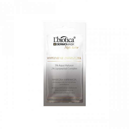 L'Biotica DERMOMASK, maseczka naprawcza, wypełnienie zmarszczek, 12ml