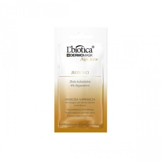 L'Biotica DERMOMASK, maseczka naprawcza Złote Nici, 12ml