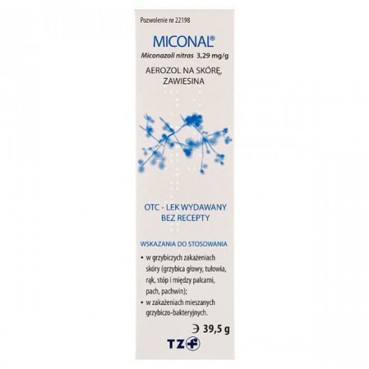 Miconal 3,29 mg, aerozol na skórę, zawiesina 39,5g