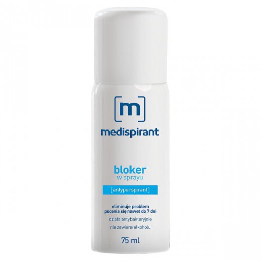 Medispirant, bloker w sprayu, antyperspirant, 75 ml