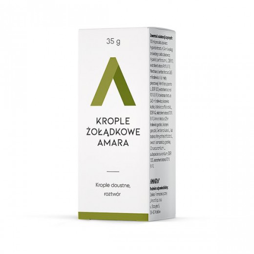 Krople żołądkowe, doustne, roztwór, Amara, 35 g