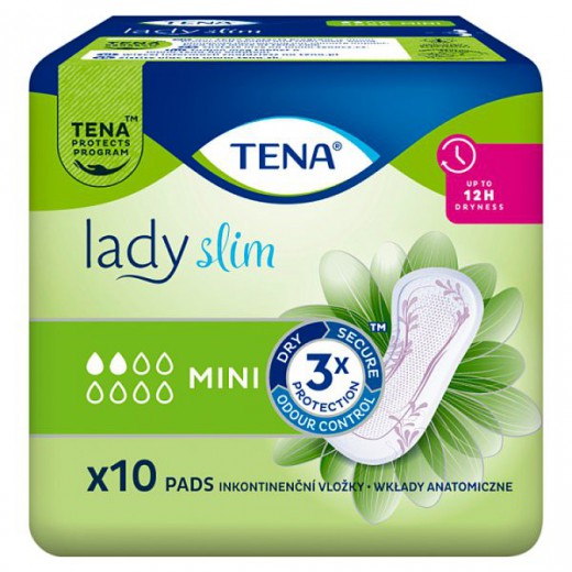 Tena Lady Slim, wkładki urologiczne, Mini, 10 sztuk