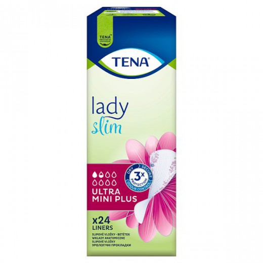 Tena Lady Slim, wkładki urologiczne, Ultra Mini Plus, 24 sztuki